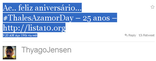 #ThalesAzamorDay - 25 anos (Atualizado)