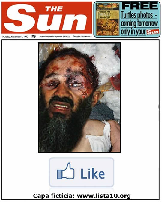 10 sugestões de capas de jornais da morte de Osama Bin Laden